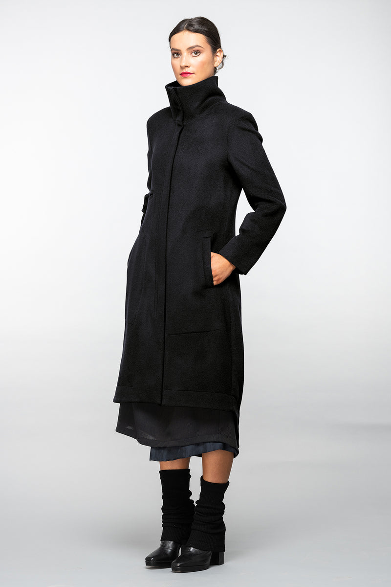 Coat to Note - Wool Coat - Black
