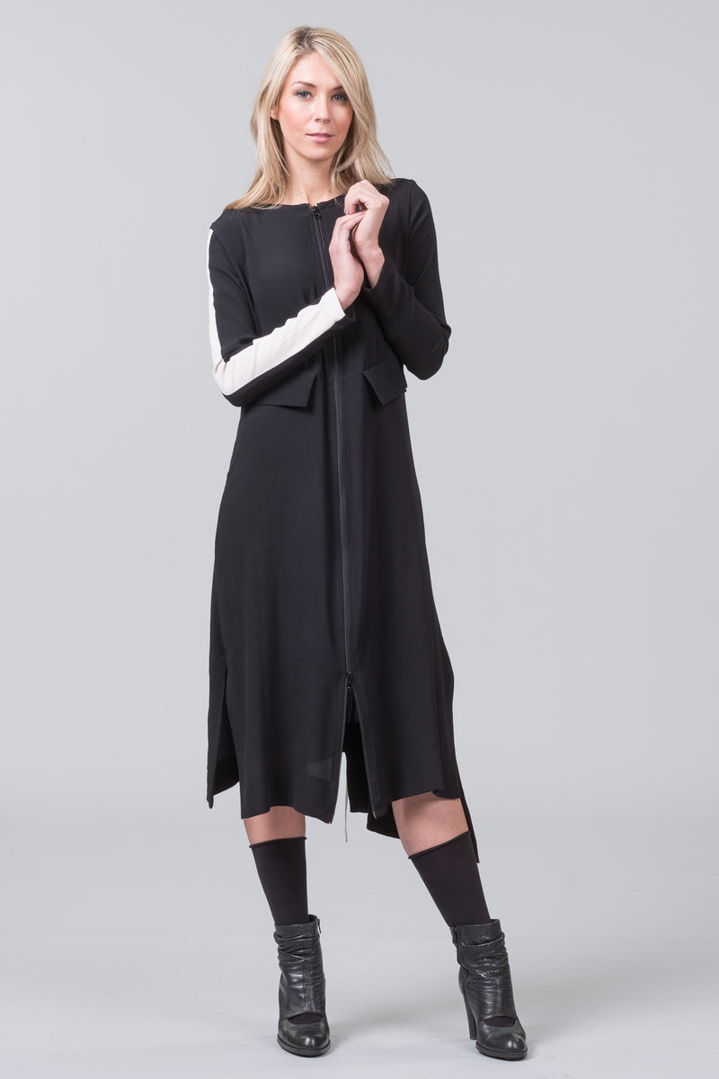 Klee Dress Coat - black with chalk - Sample