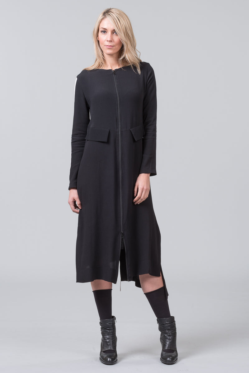 Klee Dress Coat - black with chalk - Sample
